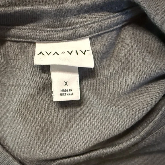 Ava & Viv Classic Gray Midi Dress - Picture 3 of 3